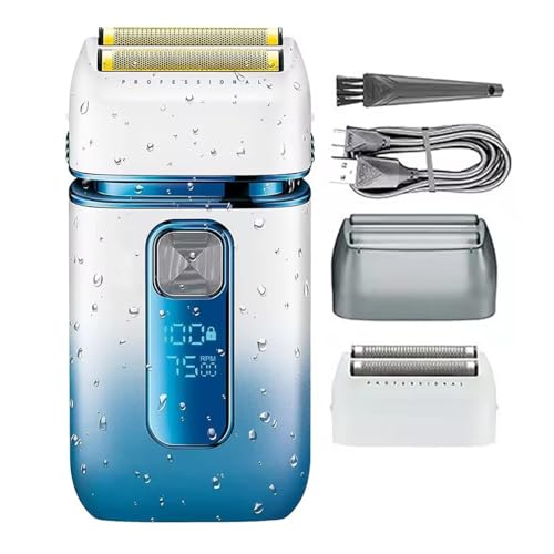 Rasoir électrique pour hommes tondeuse à barbe rechargeable pour entretien barbe de 3 jours