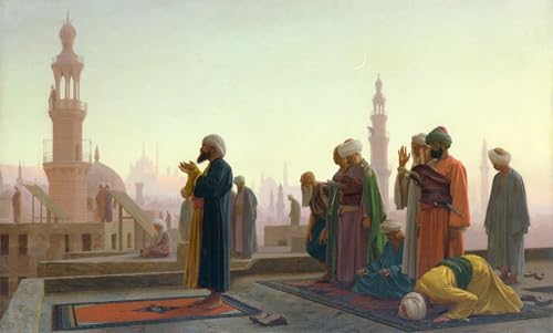 PSVDCTOO Reproducción de lienzo Pinturas Clásico Pintura Sobre Lienzo la preghiera di Jean Leon Gerome para Regalo 60x90cm