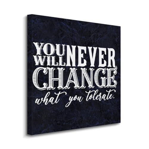 Póster de pared en lienzo para decoración rústica de dormitorio y baño con frase motivacional