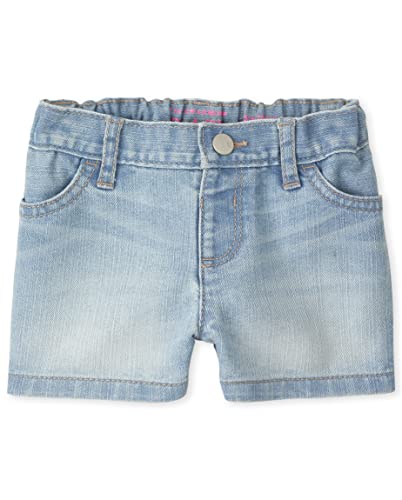 Image of The Children's Place Baby Toddler Girls Denim Shortie Shorts 3 Pack