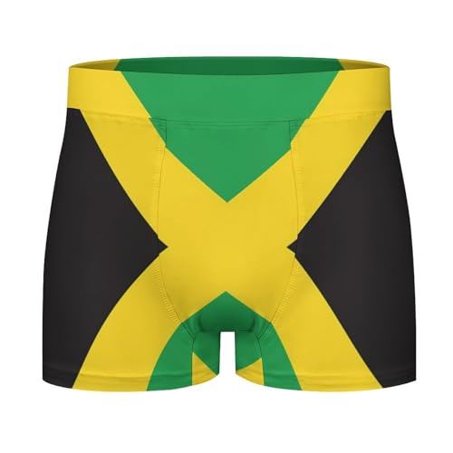 Jamaican Flag Jamaica Men's Boxer Briefs Stretch Waistband Breathable Underwear4