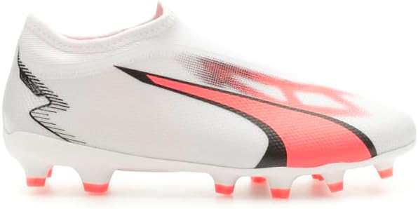 PUMA Kids Boys Ultra Match Laceless Soccer Cleats - Pink, White