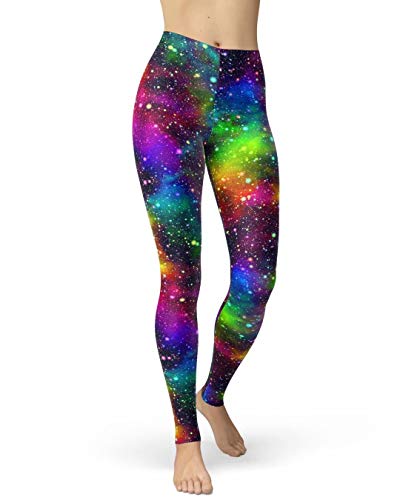 sissycos Neon Leggings Damen Strip Dot Leggings Druck Print Leggings Yoga...
