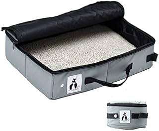 Adorcat Travel Cat Litter Box, Grey, Black