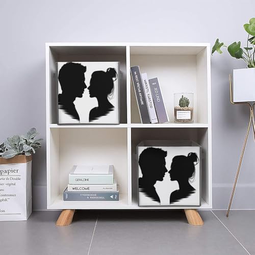 Boîtes de rangement pliables de qualité supérieure avec poignées en cuir - 6