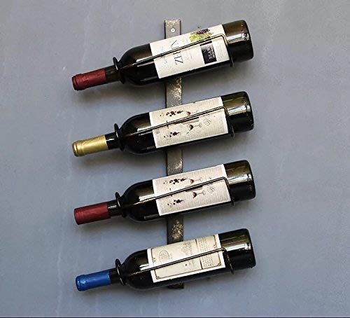 wyfdm Isasar Weinregal zur Wandmontage, Vintage-Retro-Design, für Restaurants, Bars, tägliche Einrichtungsgegenstände etc. (hält 7 Flaschen), Hold 5 Bottles Bronze