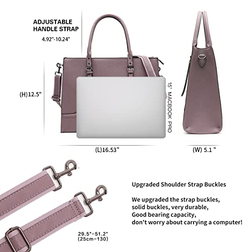 EaseGave Fashion Laptop Tote Bag, A-Purple - Thumbnail 3