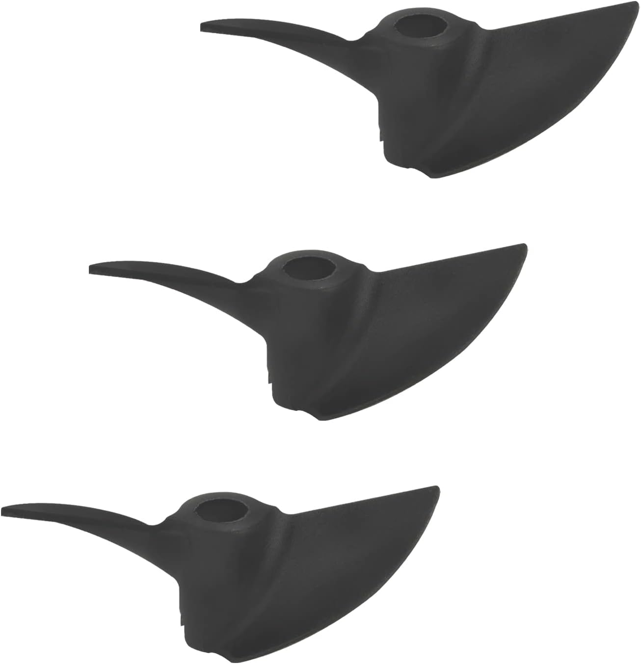 Fielect 3Pairs 2 Blades Propeller for Ship Model Rc Boat Propeller Model Black Plastic Paddle CW+CCW Propeller 40mm Diameter 42mm Pitch 4.8 Hole Dia
