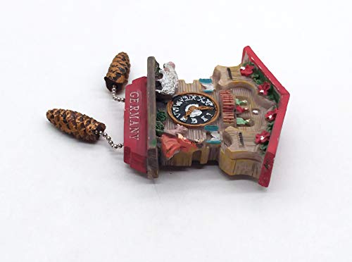 Imán decorativo reloj cuco Alemania para nevera miniatura 6