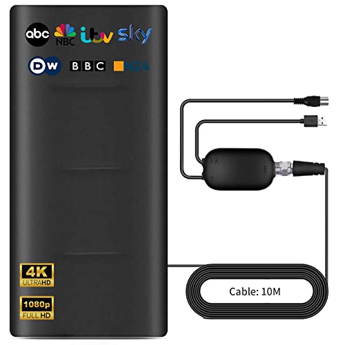 2026 Antenne TV Puissante pour Intérieur et Extérieur,Plage de Réception de 600 KM,Antennes HDTV Numérique,Compatible avec 4K 1080p Tous Les TV...