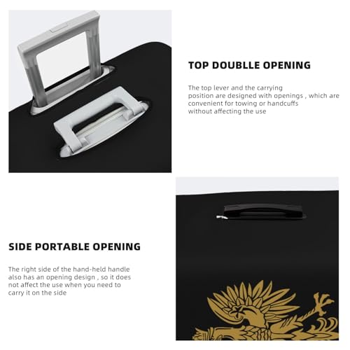 Polish Eagle Polska Poland Travel Luggage Cover Suitcase Protector Fits 18-21 Inch Case(Black,S)3