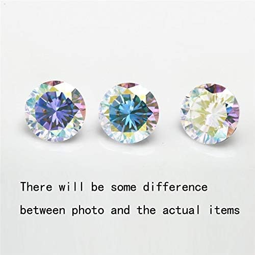 Calvas Size 1.0~10mm Round Shape AB Multicolor Cubic Zirconia Stone Loose Plating AB Color CZ Stone Synthetic Gems - (Item Diameter: 3mm (200pcs))