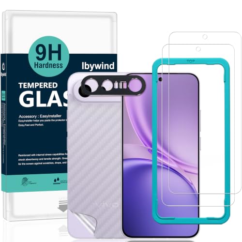 Image of Ibywind for vivo X300 FE 5G Screen Protector,2-Pack,9H Hardness Tempered Glass with Camera Lens Protector,Easy Installation Tool,Bubble-Free,Fingerprint Unlock,Anti-Shatter,Anti-Scratch
