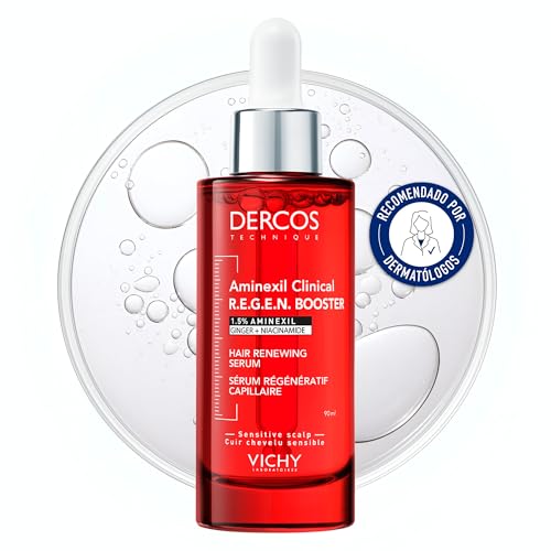 Vichy Dercos Aminexil Clinical R.E.G.E.N. Booster, Sérum Regenerador Capilar, Reduce la Caída, Promueve el Crecimiento del Cabello, Para Todo Tipo de Cuero Cabelludo, 90 ml