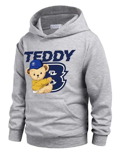 Image of Arshiner Unisex Kids Soft Pullover Hooded Sweatshirt with Pocket Basic Hoodies Sportswear Age 4-13 Years