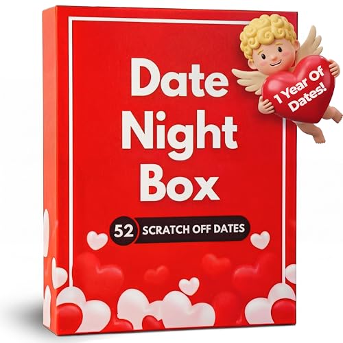 Date Night Box: 52 Fun & Romantic Scratch-Off Date Night Ideas Valentine's Day Gifts for Him, Her, Men, Women, Husband, Wife, Boyfriend, Girlfriend, Couples