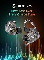 Yinyoo CCZ DC01 PRO IEM Kopfhörer mit Kabel,Schockierender Bass In Ear Monitoring Kopfhörer,Professionelle V-Form-Stimmung,Leistungsstarke Magnetische Verbundmembran In Ear ohrhörer für Gaming,Musiker – Ansicht 8