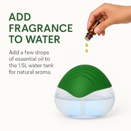 Image of Aroma Diffuser & Air Humidifier | 1.5L Capacity | Soothing LED Light | Aromatherapy for Home, Office, Spa | Covers 500 Sq.Ft | Essential Oil Diffuser for Relaxation