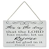 Wooden Sign This Is The Day That The Lord Has Made; Let Us Rejoice And Be Glad In It. Wall Sign Retro Art Vintage Wall Decor For Homeation 5x10 Inch