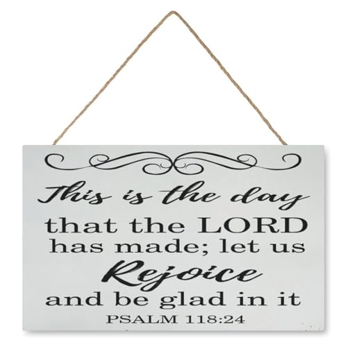 Wooden Sign This Is The Day That The Lord Has Made; Let Us Rejoice And Be Glad In It. Wall Sign Retro Art Vintage Wall Decor For Homeation 5x10 Inch