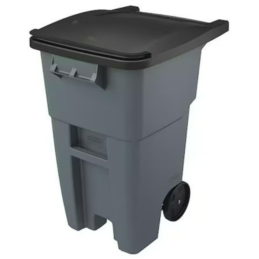 for Rubbermaid Commercial Fg9w2700gray Brute 50 Gal Rectangular Rolling Plastic
