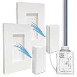 RunLessWire Kit de interruptor de luz inalámbrico desmontable de 3 vías, rango de RF de 150 pies para proyectos eléctricos domésticos de bricolaje: 2 interruptores remotos magnéticos