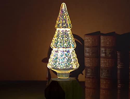 1 Pack LED Vintage Edison Bulb, 3W, Fireworks Filament Bulb 3D Colorful Lamp, 300 Lumen, 2700K (Warm White), Decorative Light, Medium Base E26, 110-120v (Christmas Tree)