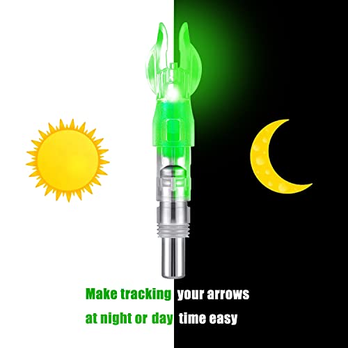Hosolee 6.20Mm/.244Inch Lighted Nocks Automatically Bowstring Activated Knock For Archery Arrows Shafts (Green 10 Pack) #TOP3