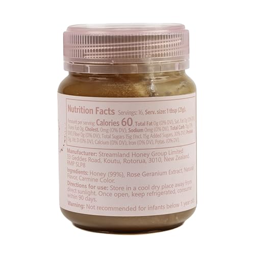 Miel sabor rosa Premium de Nueva Zelanda 12 oz miniatura 2