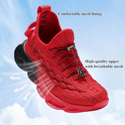 Image of JMFCHI Boys Girls Kids Sneakers Knitted Mesh Running Tennis Athletic Shoes | Breathable,Lightweight,Comfortable,Non-slip,Easy wear,Casual fashion,Indoor outdoor,Gym sport,Daily play,Little /Big Kid