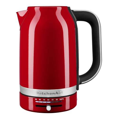 KitchenAid 1.7L Variable Temperature Kettle Adjustable Temperature Control 50C-100C Quick Boil & Water Level Gauge Empire Red
