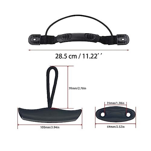 Aosekaa Alças de transporte de caiaque, plugue de embornal de caiaque, acessórios de caiaque, alça d