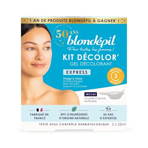 Gel Décolorant Visage BLONDEPIL soin décoloration duvet lot économique 2x25 ml