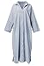 Women's Fashion Striped Straight Long Temperament Plus Cardigan Dress, Loose Fit，Suitable for All Seasons (Blue,Medium)