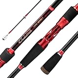 J-BARZILLAI Flame One Piece Lure Fishing Rod 7ft Baitcasting Spinning Fishing Rod Lightweight Overhead Rod (FMS731MHF-7.3ft Spinning)