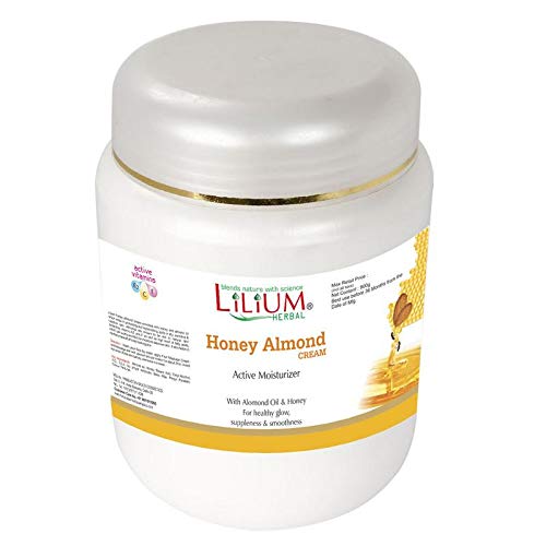 Lilium Herbal Honey & Almond Massage Cream 900g, With Anti-Oxidents Hydrates Your Skin & Gives Nourished Glow, Improves Skin Tone, Wound Healing, Redness & skin sensitivity, Suitable For All Skin
