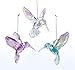 Iridescent Hummingbird Ornaments, 3 Assorted