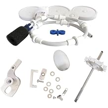FibroPool Polaris 180/280 Rebuild Kit Wheels, Bearings, Turbine, Bag, Tail Hose, Head Float & Scrubber Complete Tune-Up for Polaris Pool Cleaner White