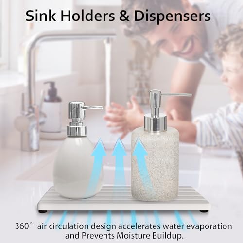 Diatomite Soap Dish Holder Water Absorbing Stone Tray Bathroom Countertop by ZumenDa - Used condition - Image 3
