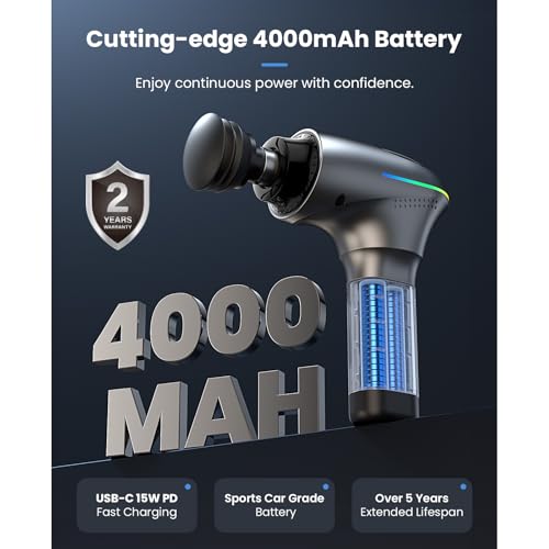 bob and brad a2 pro massage gun with heat and cold therapy professional percussion massage gun deep tissue for athletes home gym portable muscle massager with force sensor light ideal gift