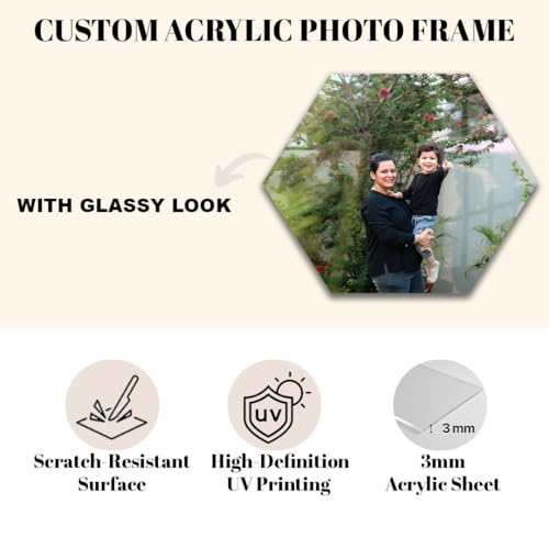Image of SNAPTRAP 3mm Customized Photo Frame Customised Gift|Acrylic Photo Frame Personalized|Photo Frame For Wall Customised|Personalised Photo Frames for Gift On Anniversay, Birthday
