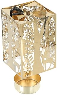 Luxshiny Rotary Candle Holder Candleholder, Metal Rotating Tea Light Candlestick Silhouette Carousel Candle Holder Xmas Wedding Party Table Centerpieces Decor Golden
