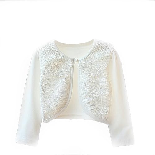 Little Girls' Long Short Sleeve Lace Bolero Cardigan Shrug Dress Cover up 2-11 Years (3#, 7-8T)