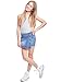 Girls 3-Button Asymemetric Skort is Both Stylish and Comfortable, Medium Blue, 10