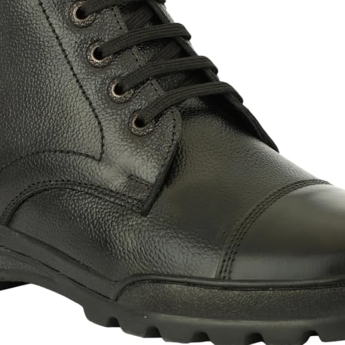 Image of Military Forces Commercial Tactical Zip Boots for Men | High Ankle Hiking & Trekking Shoes | Lace Up Utility Footwear with Side Zip | Outdoor Training Walking Adventure Boots