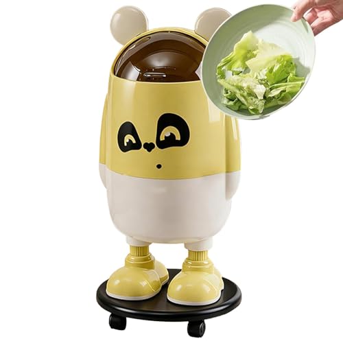 Cubo de basura de cocina con ruedas y tapa para el hogar