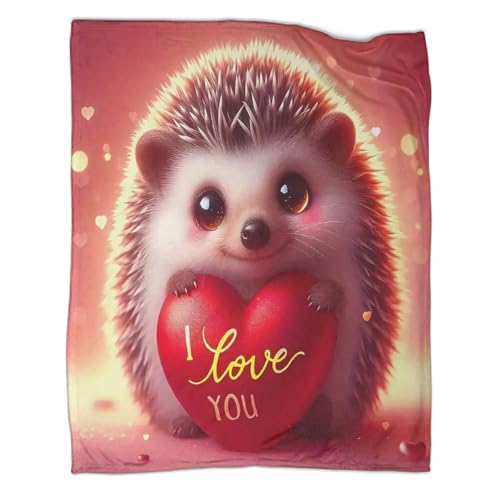 Couverture De Lit en microfibre douce et chaude imprimée 3D hérisson plaid canapé - 3