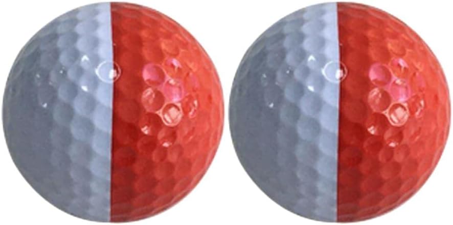 2pcs Dual-Layer Golf Practice Balls Match Tournament Training Equipment for Men Women Kids - Weight Novelty Gift Club Prizes - Great for Indoor Outdoor Garden Yard Office