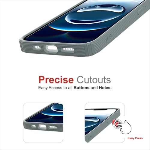 Image of for iPhone Case 16e, [Military Grade Drop Protection] Shockproof Slim Hybrid Phone Case for iPhone 16e - Grey