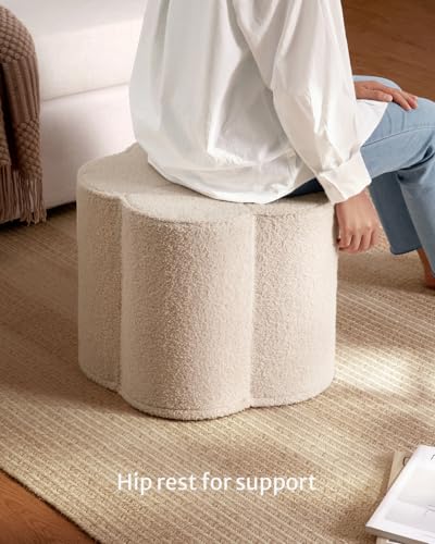 Blissful Diary Flower Pouf Ottoman, Comfy Floral Ottoman For Living Room, Bedroom thumb #1